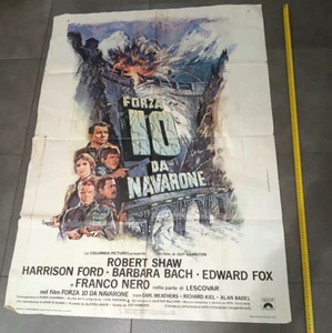 Locandina Cinema FORZA 10 NAVARONE Manifesto Poster Harrison Ford Vintage 1978 - Foto 1 di 2