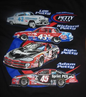 Camiseta Vintage Estilo Al Etiqueta Cuatro Generaciones LEE RICHARD KYLE ADAM PETTY (LG) Foto 1 de 4