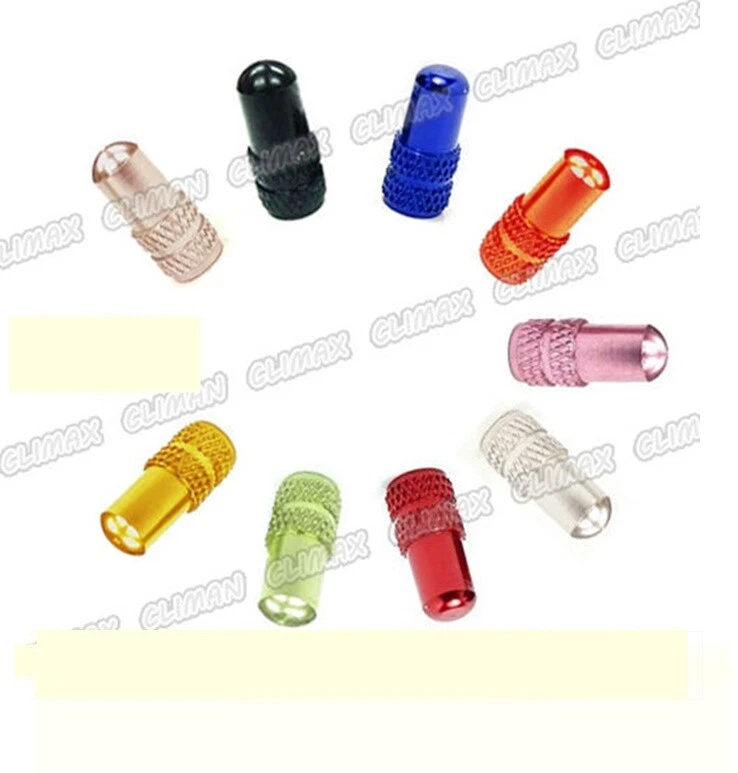 2PCS * Aluminum Presta Valve Cap Anodized Machined  CYCLING ROAD MTB BLACK APPLE - Image 1 of 1