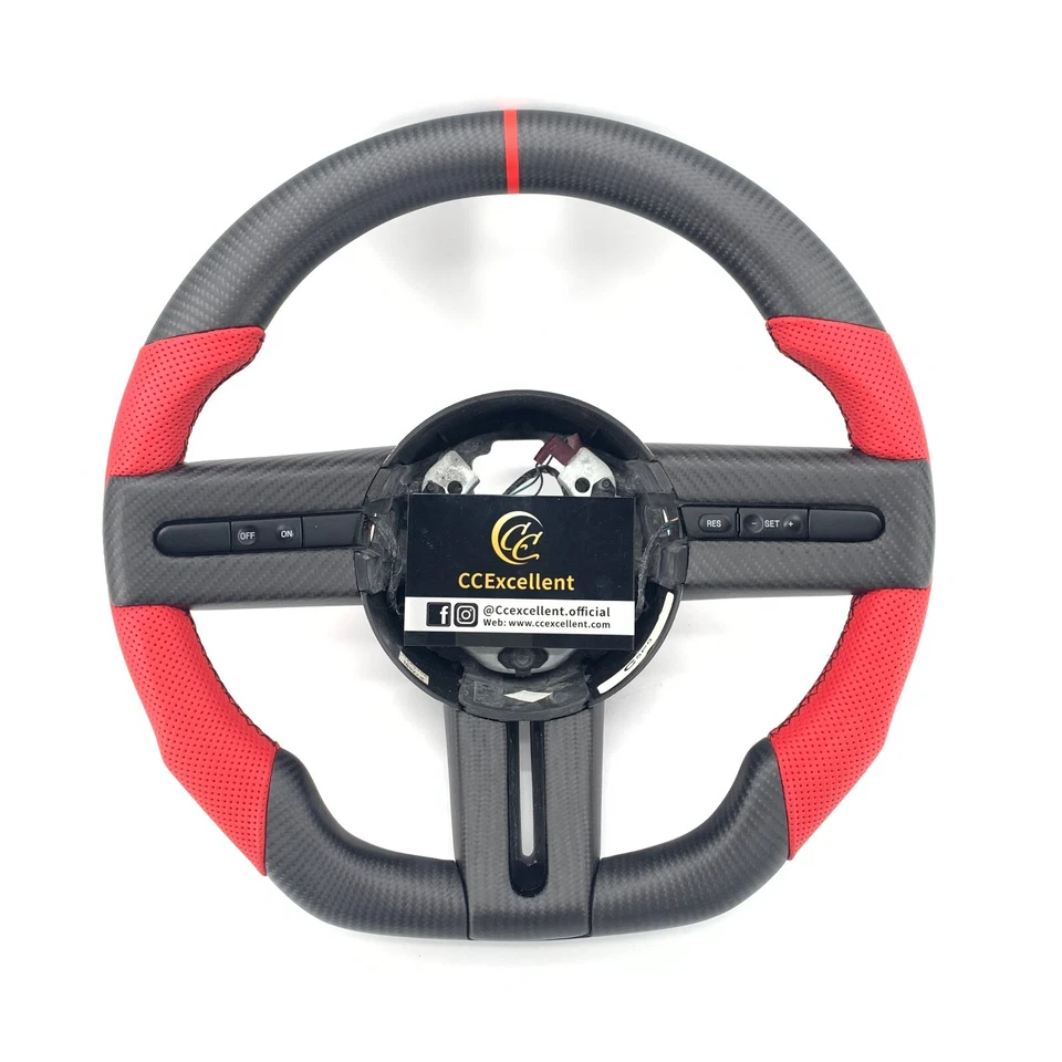 Volante de fibra de carbono real para Ford Mustang 2005-2009 S197 GT 2005-2012 Foto 1 de 4