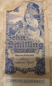 AUSTRIA 10 SCHILLING 1945 PICK # 114 - Imagen 1 de 2