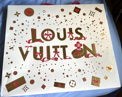 BOLSA REGALO VACÍA NAVIDAD LOUIS VUITTON 16.75"x 13.2"x 6.4" ORO ROJO EDICIÓN LIMITADA ¡NUEVA! Foto 1 de 4