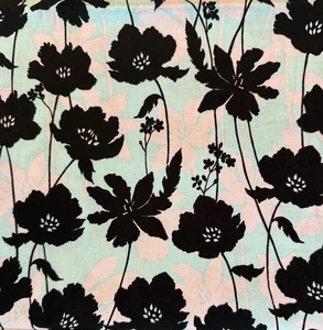 Windham Fabrics MORNING MIST By Whistler Studios Blue Black Floral 44” x BTY - Picture 1 of 3