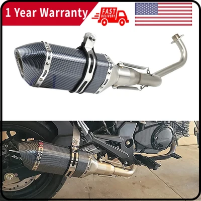 Sistema de escape completo para Honda Grom 125 2013~2025 silenciador deslizable en tubo DB Kill Foto 1 de 4