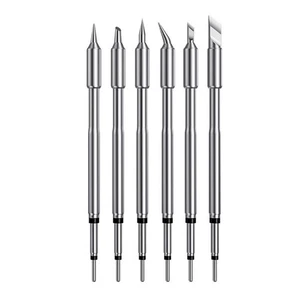 6 Piece Soldering Iron Tips Stainless Steel for Various Soldering Needs - Picture 1 of 8