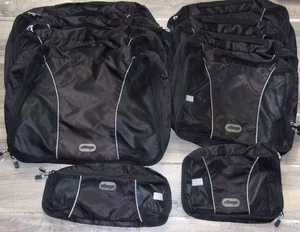10 BLACK ebags packing cubes 4  17" X 13.5" X 3"  4 14" X 10" X 3"   2 SMALLER - Picture 1 of 5