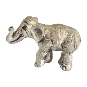 Vintage 1981 Hudson USA Pewter #2221 Elephant Trunk Up Miniatur Figur - Bild 1 von 8