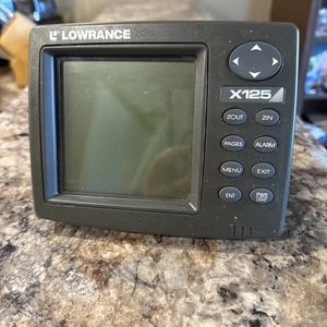 Lowrance X125 Fish Finder Head Unit ONLY  UNTESTED Parts/Repair See Pics - Picture 1 of 13