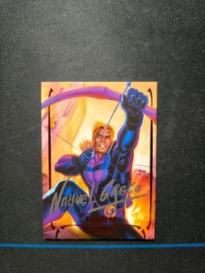 HAWKEYE 2024 Marvel Masterpieces Nahuel Grego Timeless Red Auto /10 #13 A9 - Picture 1 of 3