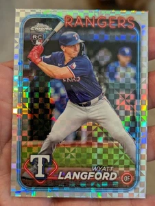 2024 Topps Chrome Update Series rookie Wyatt Langford #USC35 X-Fractor RC ssp - Picture 1 of 4