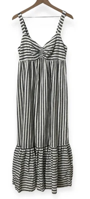 Maxi Vestido para Mujer Banana Republic Petite L Rayas Mezcla de Lino Sin Mangas Summe Foto 1 de 4