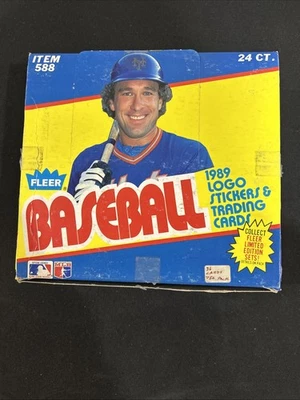 Caja de cera para violonchelo de béisbol Fleer 1989 24 paquetes Ken Griffey Jr RC Billy Ripken FF *1 Foto 1 de 4