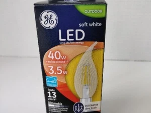 New GE LED Soft White 40 Watt Replacement Carriage light Clear Outdoor Bulbs - Picture 1 of 4