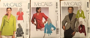 (3 PATTERNS) McCall's M5594-M5816-M5527 Misses' Lined Jackets - Picture 1 of 4
