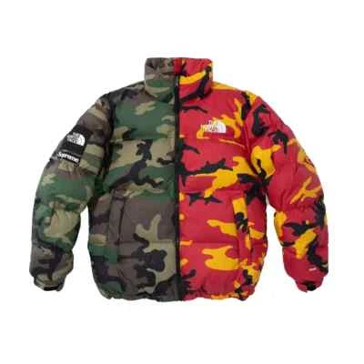 Chaqueta Supreme X The North Face para Hombres Camuflada Split Nuptse - Talla Grande Foto 1 de 3