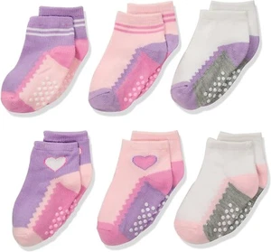 Jefferies Socks Girls' 179493 Ankle Quarter Socks 6 Pair Pack Size Toddler - Picture 1 of 1