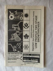 MTD Yard Man Snowthrower Lanzador de Nieve Manual del Operador del Propietario Original - Imagen 1 de 8