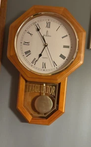 Verona Pendulum Wall Clock Decorative Battery Operated   H1 - Picture 1 of 5