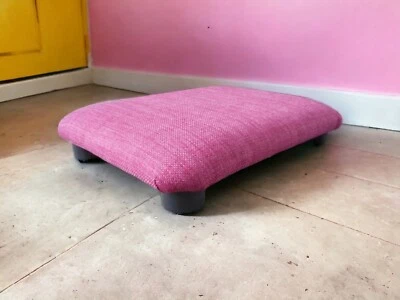 Small footstool 7.5 cm under desk home office footrest cream charcoal grey pink - Image 1 of 4