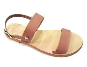 Damensandalen Gladiator handgefertigt aus echtem Leder im antiken griechischen Stil Slide - Bild 1 von 6