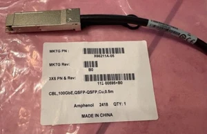 Amphenol X66211A-05 QSFP28 to QSFP28 0.5M Copper Cable for NetApp | PN: 112-0059 - Afbeelding 1 van 2