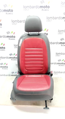 Sedile Passeggero Anteriore Destro Pelle Rosso VW MAGGIOLINO TURBO BEETLE 2013 - Immagine 1 di 4