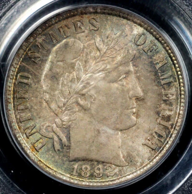 1892 10c Barber Dime PCGS MS 65 - Image 1 of 4