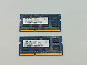 4GB (2x2GB) PC3-8500s DDR3-1066MHz 2Rx8 Unbuffered Elpida Sony Laptop Upgraded - Picture 1 of 2