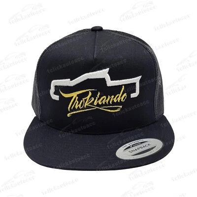Trokiando Truck Gold and White Snapback  Black Mesh Trucker Hat Embroidered Cap - Image 1 of 2