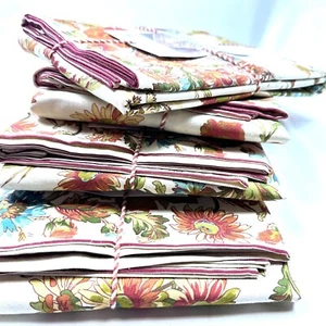 April Cornell WILDFLOWERS 60 x 104 Tablecloth Fall French Country Floral Rust - Picture 1 of 10