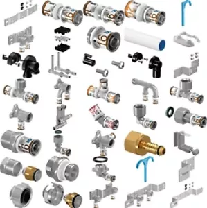 Uponor UniPipe Rohr MLC & S Press Plus Pressfittings Wandscheibe Winkel Übergang - Bild 1 von 51