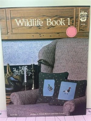 Green Apple Co. Counted Cross Stitch Booklet - WILDLIFE BOOK 1 - Jean Bowers - Image 1 of 2