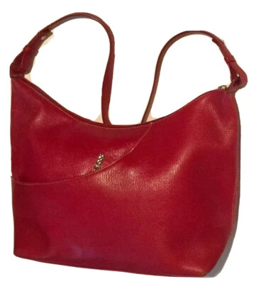 MAXX NEW YORK HOMBRO HOBO BOLSO DE MANO ROJO GUIJARRO CUERO CREMALLERA Foto 1 de 4