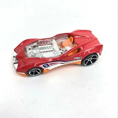 Hot Wheels Race Car CUL8R All Stars #8 Bright Red Orange Rare Diecast Toy 2003  - Image 1 of 4