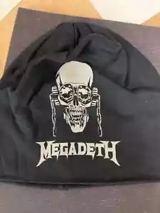 MEGADETH CLASSIC PRINTED VIC LOGO LIGHTWEIGHT BEANIE HAT OFFICIALLY LICENSED - Imagen 1 de 8