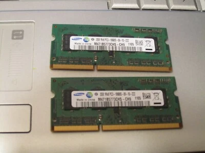 SAMSUNG 2GB 1RX8 PC3-10600S SODIMM RAM LAPTOP MEMORY (4GB TOTAL) - Image 1 of 2