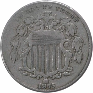 1875 Shield Nickel EF Uncertified #1035 - Picture 1 of 2