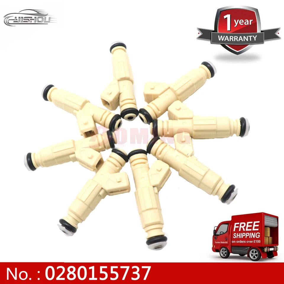 Juego de (8) inyectores de combustible para GM Buick Regal Pontiac Grand Prix 3,8 L 0280155737 Foto 1 de 4