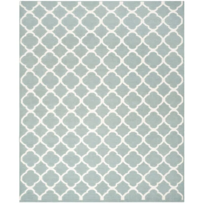 SAFAVIEH Dhurries DHU627A Handwoven Blue / Ivory Rug - Image 1 of 4