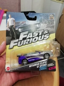 Fast Furious 2002 Mitsubishi Eclipse GT Spyder mattel 1:55 # 18 - Picture 1 of 9