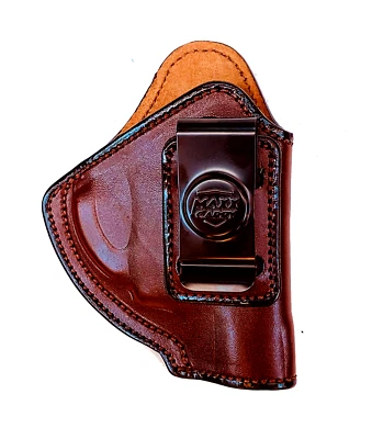 Max Carry Brown Leather IWB Revolver Holster Smith & Wesson 36/37/38/40/42/49/60 - Image 1 of 4