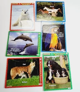 6er Set Puzzle Patch Bilderpuzzle Alter 3-7 Pferd Hunde Papagei Kätzchen Delfin - Bild 1 von 13