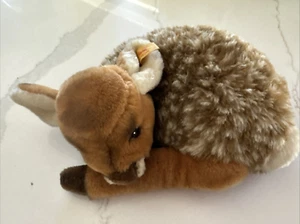 Steiff Lorli Fawn Laying Down Curled Up Spotted Deer Ear Tag Vintage 1831/20 - Picture 1 of 4