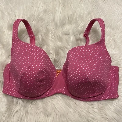 Sujetador Cacique 42DDD Rosa Ligeramente Forrado Balconette Lunares Con Aros Lazo Foto 1 de 4