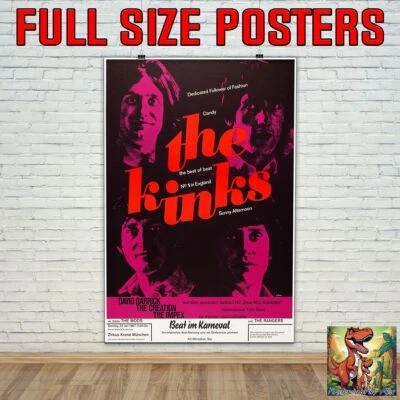 Póster de la gira de conciertos en vivo de Munich 1967 The Kinks similar a A1 - 36"x24" Foto 1 de 2