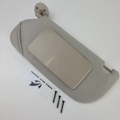 Pontiac G5 2005-2010 parasol lado del conductor tela gris con espejo y tornillos OEM Foto 1 de 4