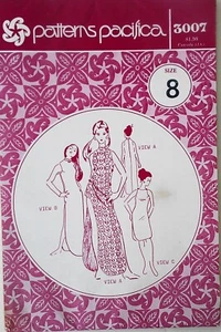 Pattern Pacifica 3007 Misses 1970's Hawaiian Dresses Sewing Pattern Sz 8 FF - Picture 1 of 1