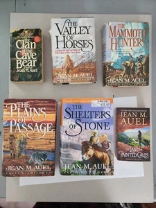 6 Book Lot Earth's Children Series Jean M Auel Clan of the Cave Bear - Imagen 1 de 10