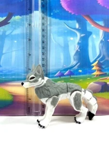 3D-gedrucktes gelenkiges Wolfsspielzeug, 3,5 Zoll grau bewegliches Zappeltier Wolf Spielzeug - Bild 1 von 8