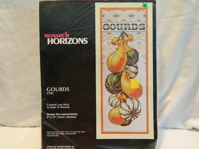 C-25 NEW MONARCH HORIZONS COUNTED CROSS-STITCH KIT “GOURDS” - Image 1 of 4